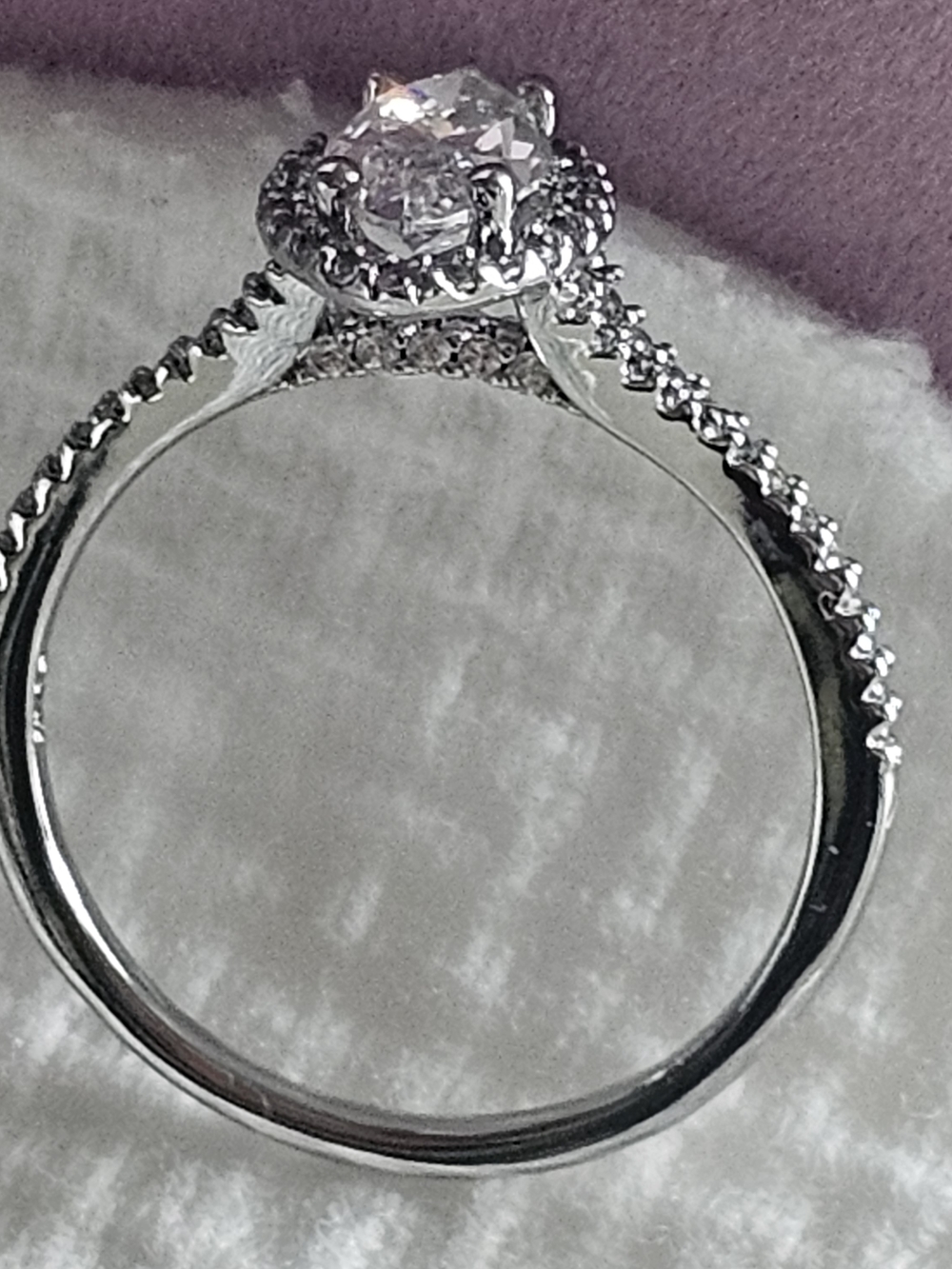 Sterling Silver Moissanite Rings Size 7.5